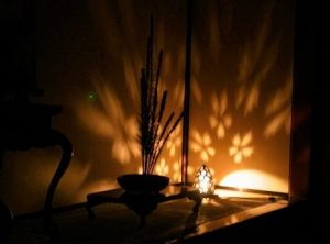 夜のお寺を散策
