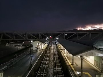 高野口駅の雪の写真